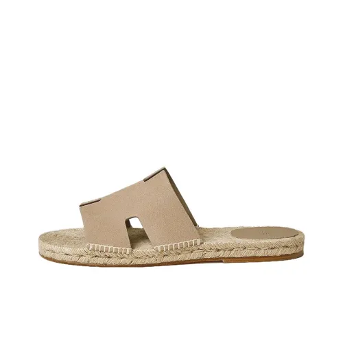 HERMES Antigua Stylish Sandals Men's Beige