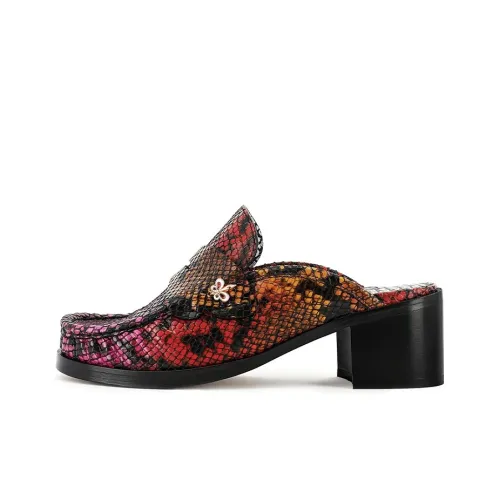 SOPHIA WEBSTER Домашние тапочки Женские Черный Красный Розовый