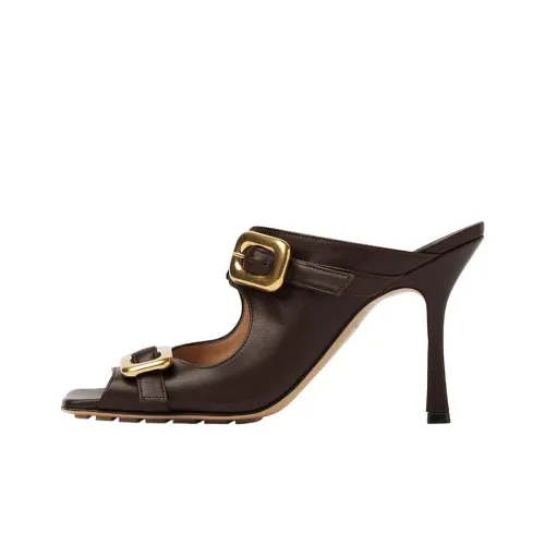 Bottega Veneta Стильные Сандалии 9 см Женские Темно-Коричневый