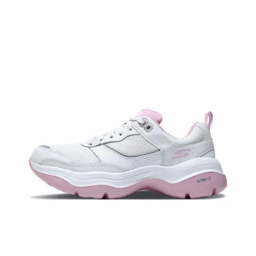 Skechers GO WALK Revolution Ultra Low Топ Спортивная Повседневная Обувь Женская Белая Розовая