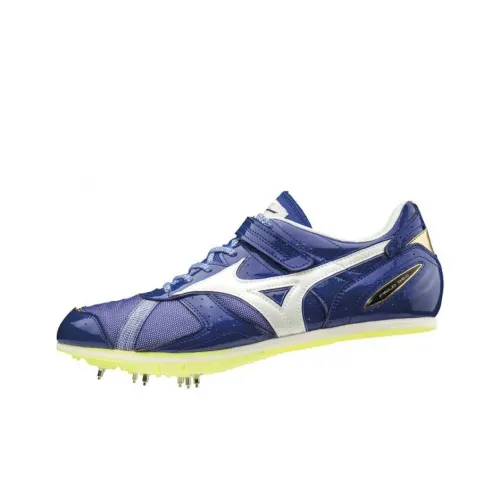 Mizuno Field GEO LJ b Slip-resistant Abrasion-resistant Low-top Беговые кроссовки Унисекс Синий Желтый Белый
