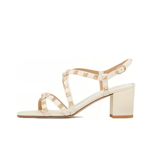 Valentino Rockstud One Ремешок Сандалии Женские Белые