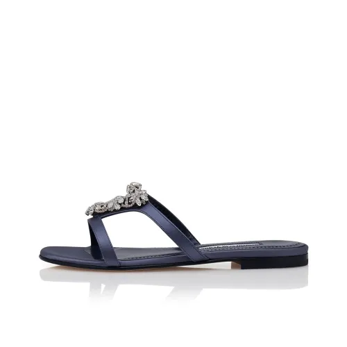 MANOLO BLAHNIK Слипоны Женские Синий Серый