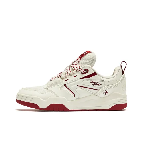 QIAODAN Bread Shoes Низкий Топ Скейтборд Кроссовки Женские Железо Красный