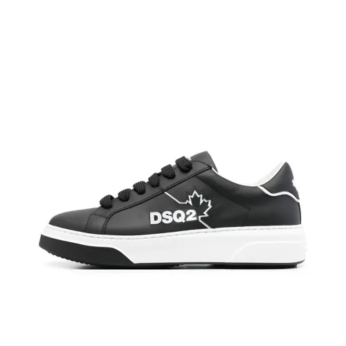 DSQUARED 2 Низкий Топ Стильный Скейтбординг Мужской Черный