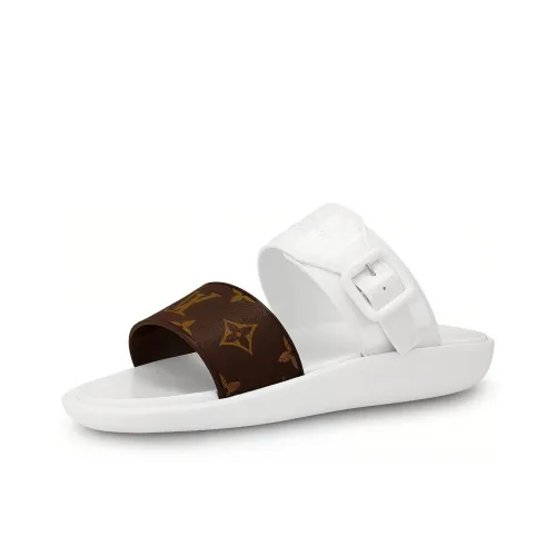 LOUIS VUITTON Sunbath Слипоны Женские Белый Коричневый