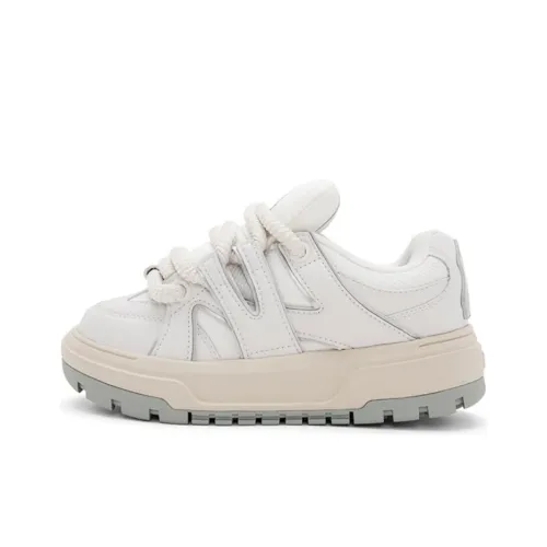 MLB Chunky Liner Slip-Resistant Abrasion-Resistant Low Top Casual Shoes Unisex Ecru MLB Chunky Liner Slip-Resistant Abrasion-Resistant Низкий Топ Повседневная Обувь Унисекс Экрю