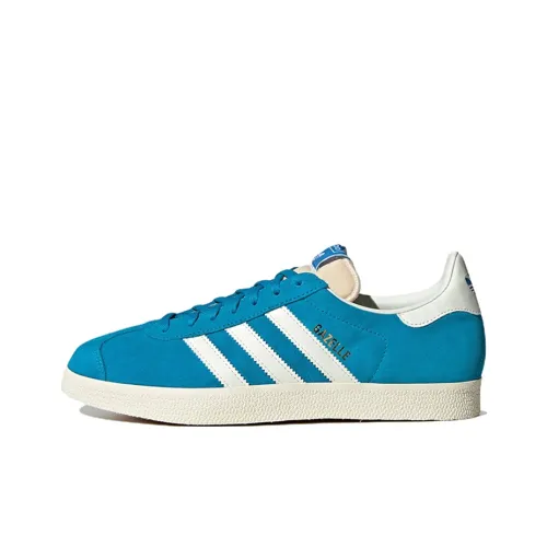 Adidas Originals Gazelle Abrasion Resistant Низкие Кроссовки для скейтбординга Унисекс Синие Белые