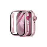 Розовый (Защита экрана из закаленного стекла + корпус из ПК) Интегрированный чехол и защитное стекло