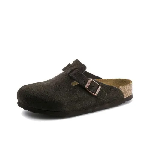 Birkenstock Boston Soft Footbed Birkenstock Стиль Обувь Темно-кофейный Унисекс