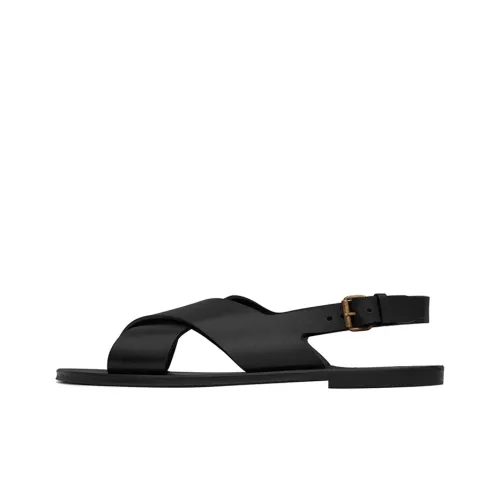 SAINT LAURENT One Ремень Сандалии Мужские Черные