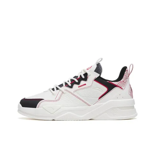 ANTA G6 Суп Slip-Resistant Abrasion-Resistant Легкие Низкие Кроссовки для скейтбординга Мужские Белый Черный