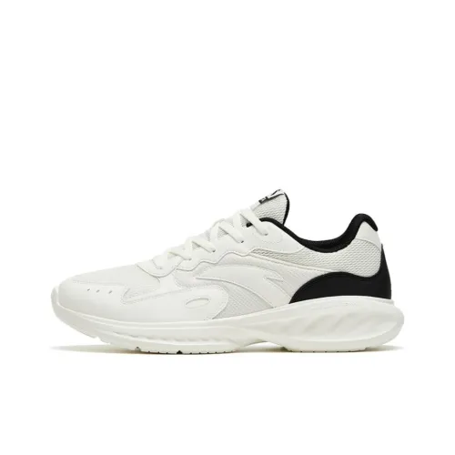 Anta Shock Absorbers Slip-resistant Abrasion-resistant Low Top Casual Sprint Running Shoes Men's White Black