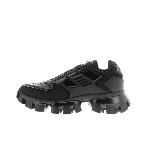 PRADA Амортизация Низкий Топ Спортивная Повседневная Обувь Мужская Черная