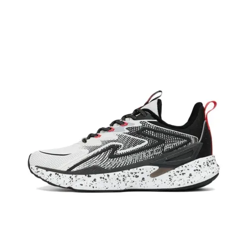 XTEP Slip-resistant Abrasion-resistant Thermal Low-Top Running Shoes Men's Black White XTEP Противоскользящие Износостойкие Термические Низкие Беговые Кроссовки Мужские Черно-Белые