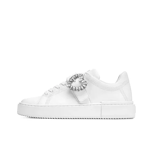 Stuart Weitzman SW Low Топ Стильные Скейтбординги Женские Белые