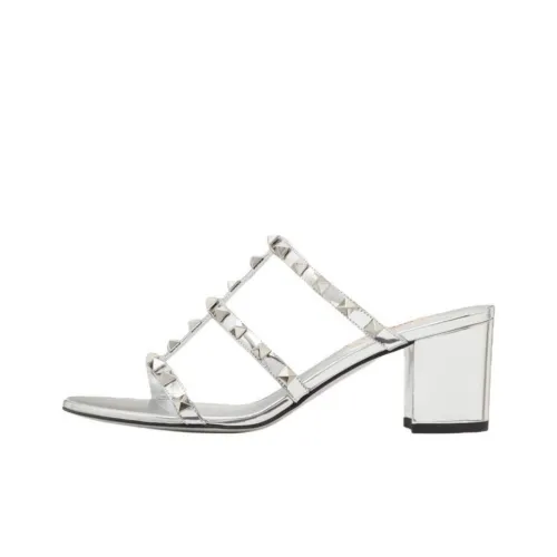 Valentino Rockstud Слипоны Женские Серебряные
