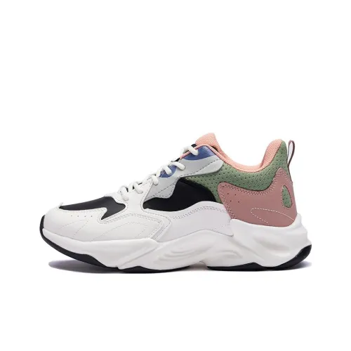 361° Противоскользящее и Износостойкое Покрытие Низкий Топ Спортивная Повседневная Обувь Женская Перь Белый Чернила Синий