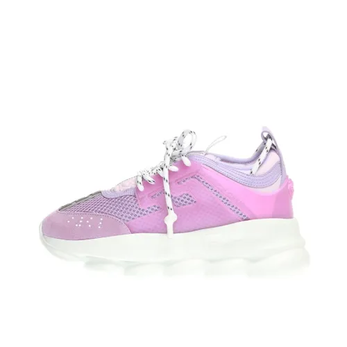 VERSACE CHAIN REACTION Устойчивый к истиранию Низкий Топ Спортивная Повседневная Обувь Женская Фиолетовая