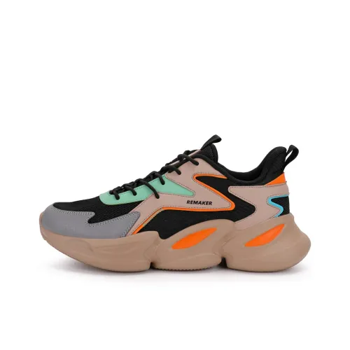 QIAODAN Slip-resistant Abrasion-resistant Low Top Беговые кроссовки Мужские Песочно-коричневый Черный