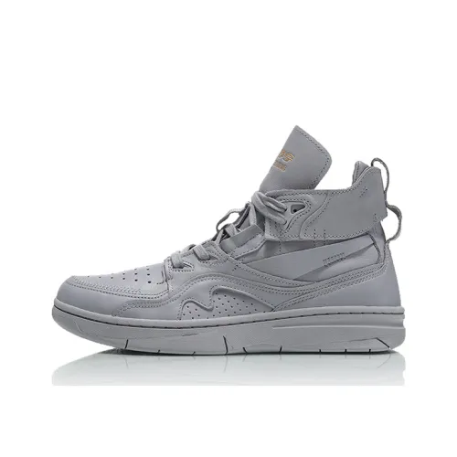 Лайнер 937 Ace Slip-Resistant Coating High Top Vintage Баскетбольные Кроссовки Мужские Серые