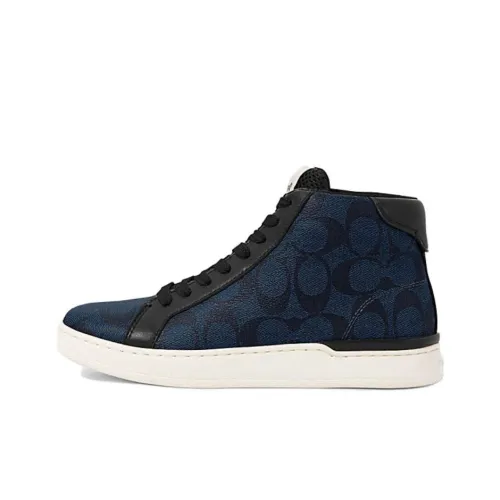 COACH Высокие Топы Стильные Скейтбординг Мужские Синие