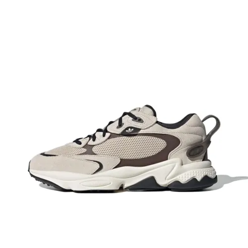 Adidas Originals Ozweego Устойчивые к истиранию Низкие Кроссовки Top-Подошва Унисекс Бежевый Коричневый