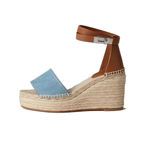 HERMES Slide Ремень Тапочки Женские Синие