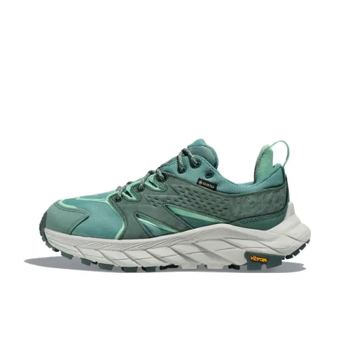 HOKA ONE ONE Anacapa Амортизирующие подошва Противоскользящие Устойчивые к истиранию Низкий топ Беговые кроссовки Женские Зеленый Серый