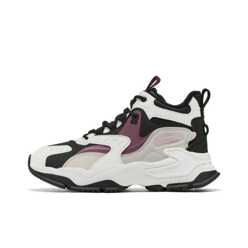 XTEP Red Rock Противоскользящий Устойчивый к истиранию MID Топ Casual Женский Черный Белый Красный