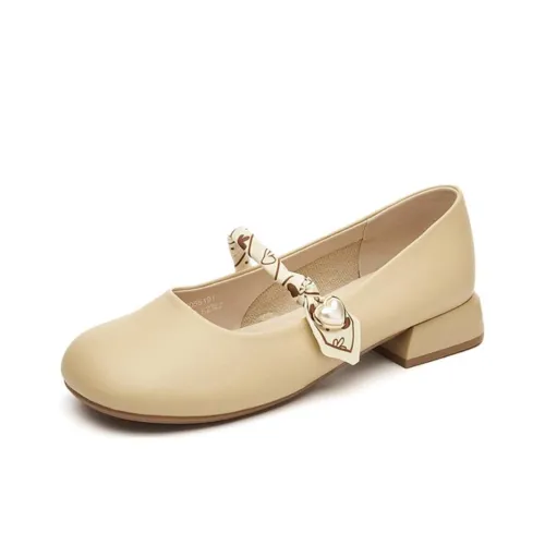 KEKAFU Туфли Мэри Джейн с грубым каблуком 2,8 см женские