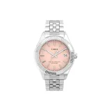 Розовый циферблат часов