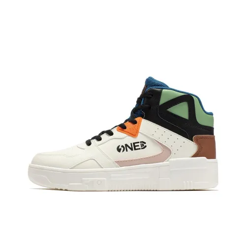 361° Термический Slip-resistant и устойчивый к истиранию высокий топ скейтборд-кроссовки Мужской Белый Зеленый