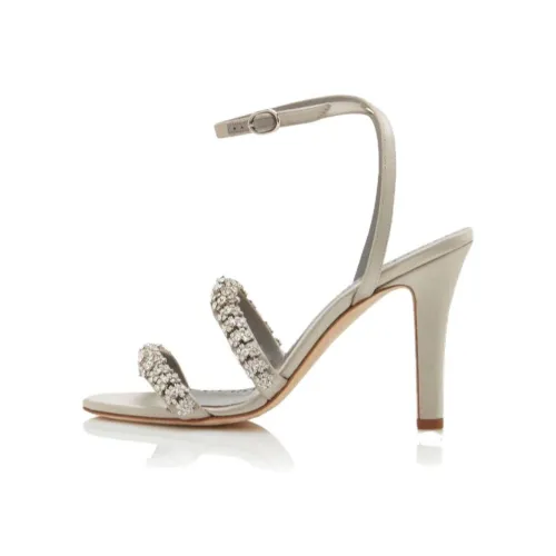 MANOLO BLAHNIK One Sandals Strap 10,5cm Women's Light Gray MANOLO BLAHNIK One Сандалии Ремешок 10,5 см Женский Светло-Серый