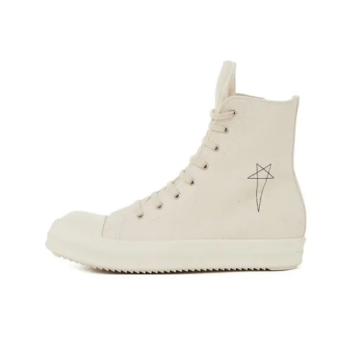 Rick Owens DRKSHDW Высокие Топы Стильные Скейтбординг Мужские Белые