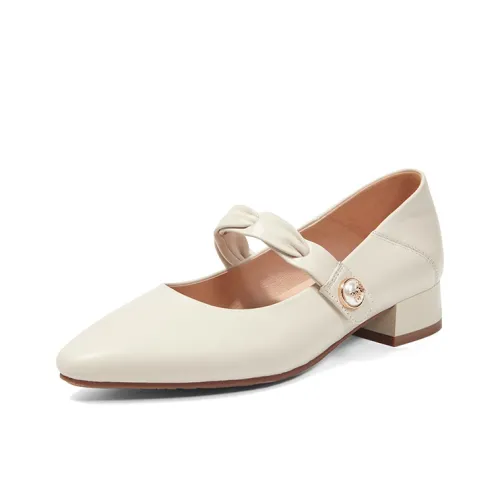 PT'SON Грубый каблук Туфли Мэри Джейн Женские