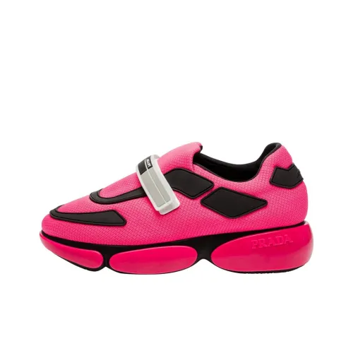 PRADA Низкий топ Повседневная обувь Женская Розовый Черный