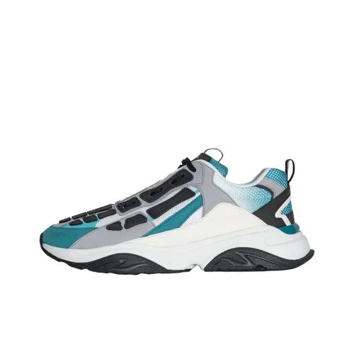 AMIRI Низкий Топ Спортивная Повседневная Обувь Мужская Белый Синий