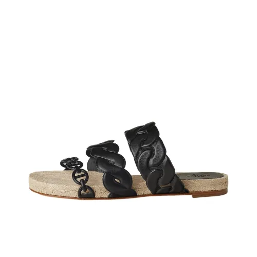HERMES Резина Slippers Женские Black