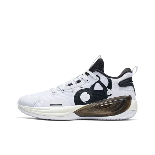 XTEP Slip-resistant Abrasion-resistant Low-top Basketball Shoes Men's White Black XTEP Противоскользящие Износостойкие Низкие Кеды для баскетбола Мужские Белый Черный