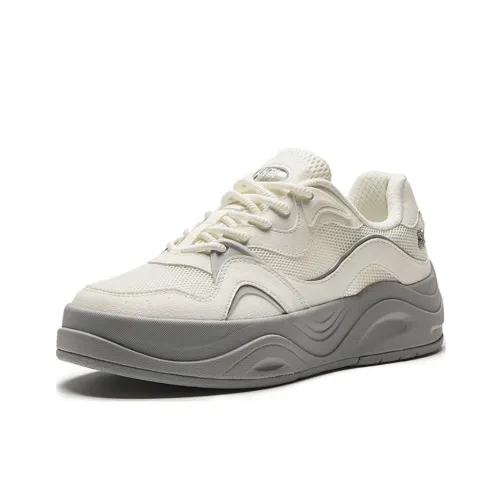 ANTA Морская трава Противоскользящие Амортизирующие Легкие Увеличивающие Высоту Низкие Кроссовки для Скейтбординга Женские Белые Серые