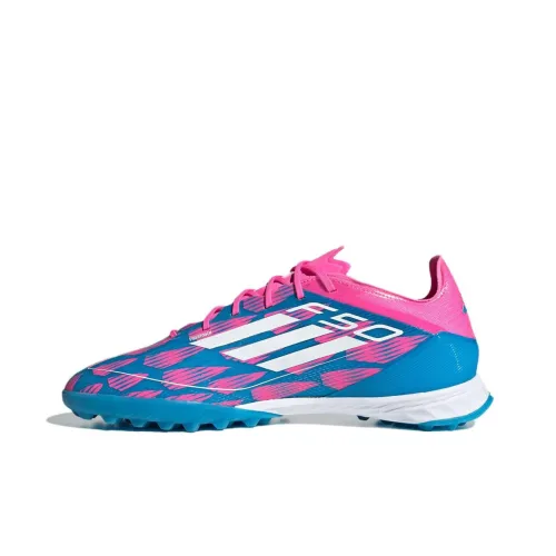 Adidas F50 PRO TF Шипы Твердый Грунт Искусственные Шипы Футбольные Бутсы Унисекс Синий Розовый