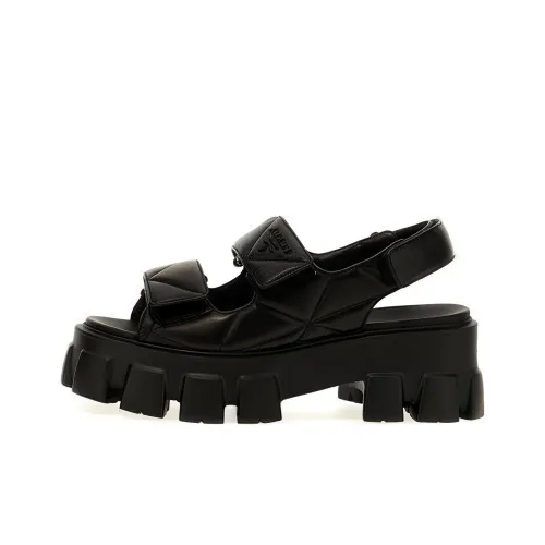 PRADA Пляжные сандалии Черные Женские