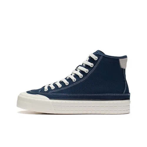 Высокий топ кеды мужской темный прусский синий