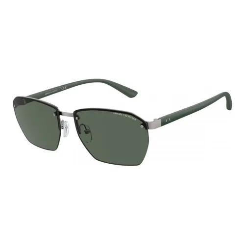 ARMANI EXCHANGEAE Вытяжной Литьевой Металл Прямоугольные Солнцезащитные очки Мужские Зеленые