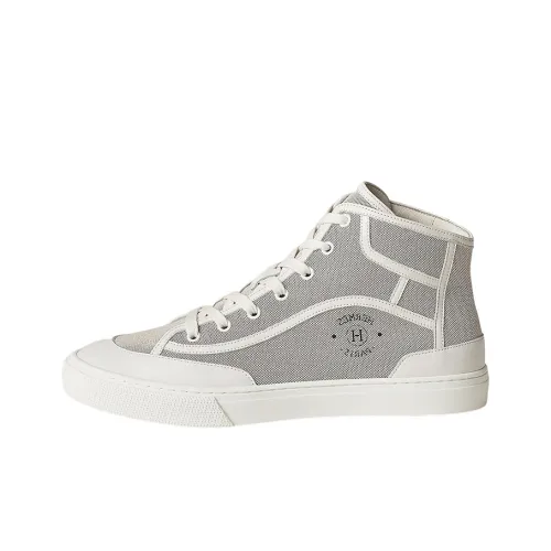 HERMES Get Up Высокие Топы Стильные Скейтбординги Мужские Серый Белый