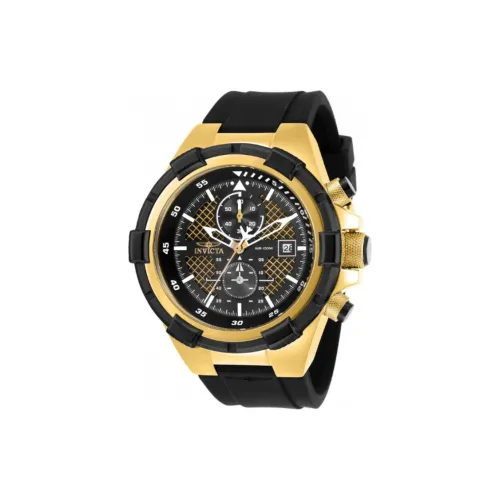 INVICTA Aviator Collection Мужские часы Кварцевый механизм Силиконовый ремешок 50,5 мм Черный циферблат