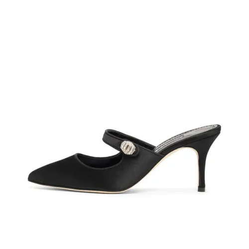 MANOLO BLAHNIK Быстросохнущие домашние тапочки женские черные