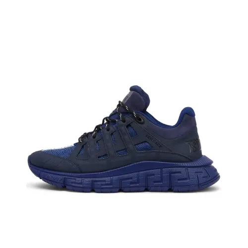 VERSACE Низкий топ Повседневная обувь Мужская Темно-синий