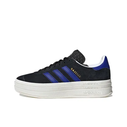 Adidas Originals Gazelle Abrasion Resistant Низкие Кроссовки для скейтбординга Женские Черные Синие